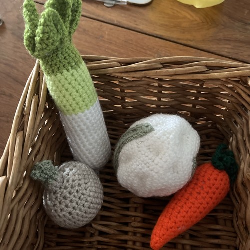 Hand knitted vegetables - hand,