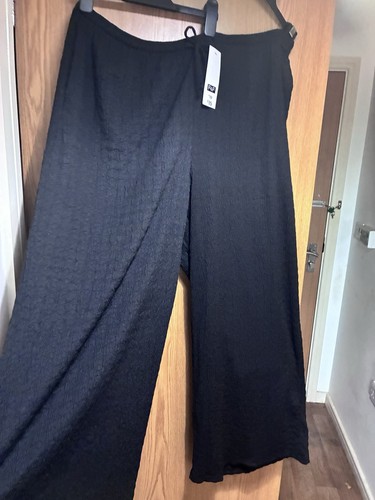 Crinkle wide leg trousers - crinkle,