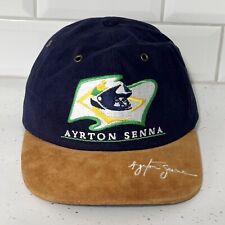 Vintage Ayrton Senna Hat Baseball Cap Formula 1 Blue Thunder Retro BNWOT Rare