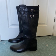 Ladies DUNE ‘Tirrent’ Boots - Black Leather Size 40 BRAND NEW/UNWORN