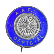 Vintage Old Unidentified A.A.F.I Motoring Cycling 'Official' Enamel Brooch Badge