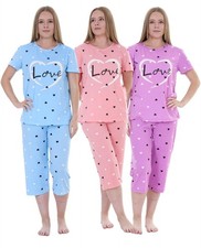 Ladies Heart Print Pyjama Set