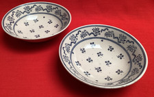 2 JOHNSON BROTHERS LAURA ASHLEY~PETITE FLEUR~BLUE 6 3/8" CEREAL / DESSERT BOWLS