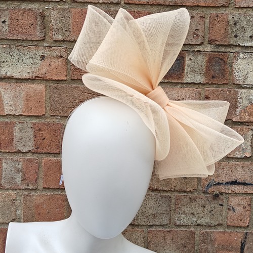 Nude peach handmade fascinator - nude,