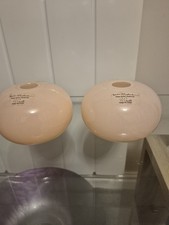 2 X Vintage IKEA Pink Art Glass Hand Made Design . Barbro Wesslander 