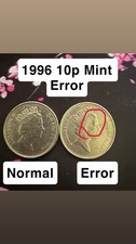 1996 10p Mint Error
