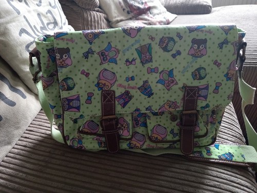 Owls print satchel style - owls,