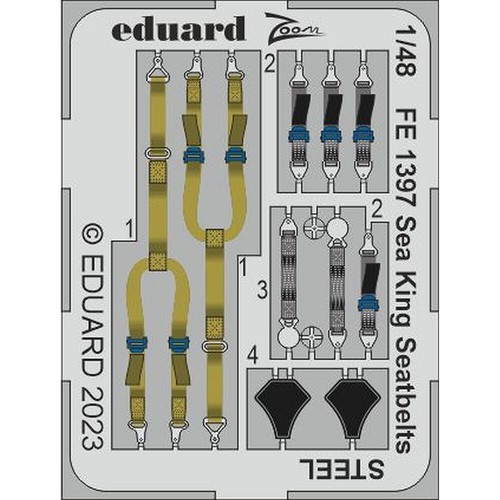 Sea king seatbelts steel - 1:48,