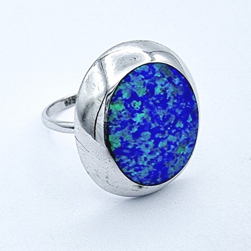 Sterling silver synthetic blue - synthetic,