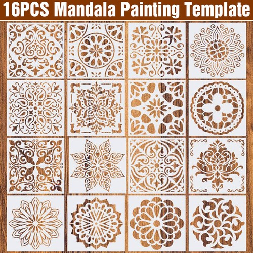 16pcs mandala drawing dot - drawing,