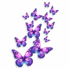 Violet Butterfly Vinyl Sticker Decal│x14 Purple Butterfly Wall Laptop Graphic