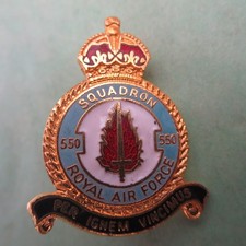 No 550 Squadron Royal Air Force Enamel British RAF/Lapel Badge/Brooch