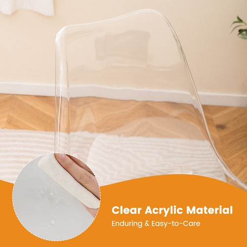 Clear desk chair armless - clear,