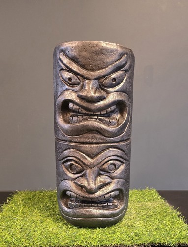 Stone garden tiki totem pole - stone,