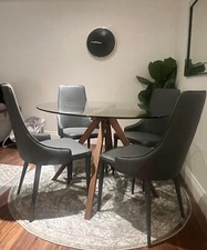Round Glass Dinning Set 