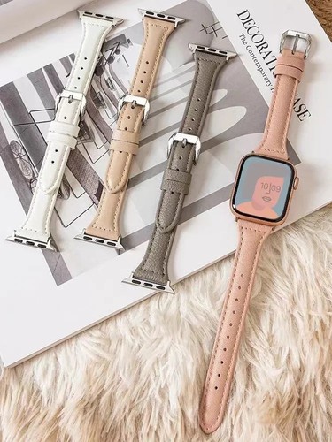 Slim genuine leather strap for - leather,