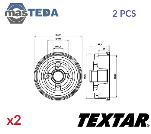 94024200 brake drum - brake, set
