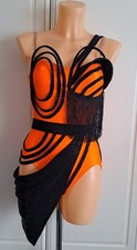 Orange Black Dance Costume