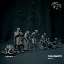 28mm Medieval Villagers Set D