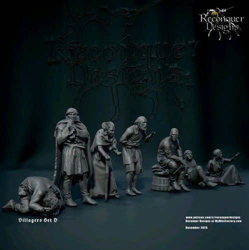 28mm medieval villagers set - medieval,