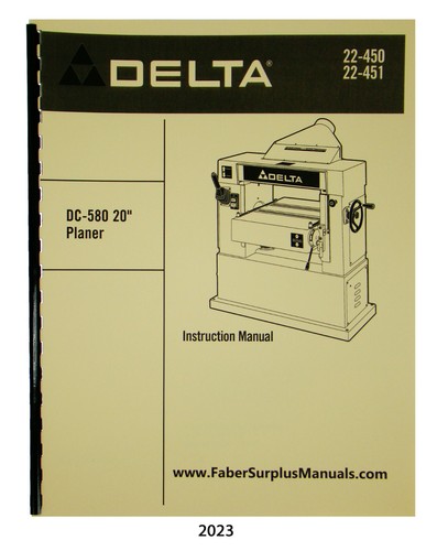 Delta 580 planer - delta, dc-580