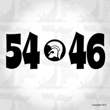 54 46 Trojan Skinhead Decals