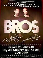 Matt and Luke Goss: Bros Signed Poster Genuine and Verified