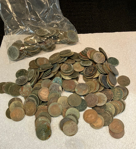 Copper coins scrap - uk, old