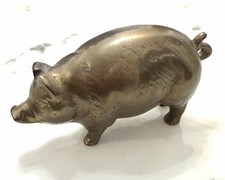 Vintage Solid Brass Pig