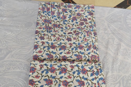 Hand block yard floral print - 5,