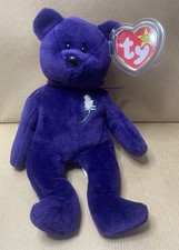 Ty Beanie Baby Bear Princess Diana Vintage 1997 Retired With Tag. 8 Inches High
