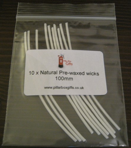 100mm natural waxed - natural, wicks