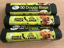 Dog Poo Bags Extra Strong Large Double Thick Dog Poop Tie Handles Doggy Bags