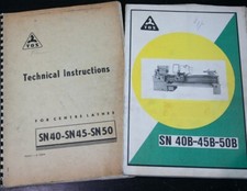 TOS SN40 SN45 SN50 Engine Metal Lathe Owner's Instructions and Parts Manuals