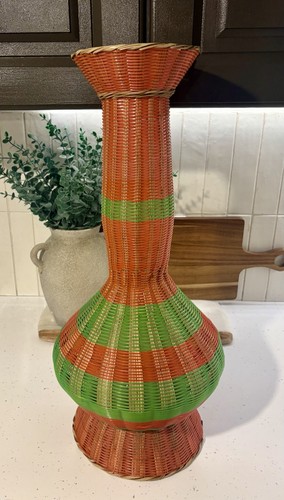 Large vintage orange and - orange, green