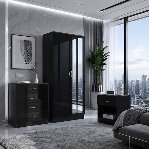 Piece black bedroom - piece,