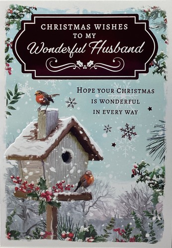 Husband christmas card - husband,