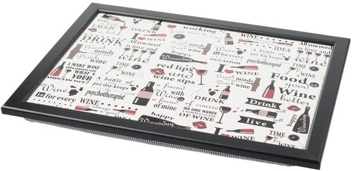 Lap tray wooden frame bean - tray, bag