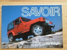 JEEP WRANGLER DEALER INFO BROCHURE 1989. FRENCH TEXT. EXC COND. VERY RARE