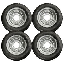 4 x 195/60R12C 104/102N Trailer Tyre 5 Stud 6.5" PCD Rim to suit Ifor Williams