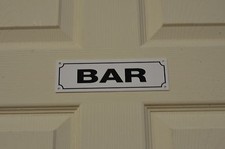 BAR sign or sticker 190mmx58mm