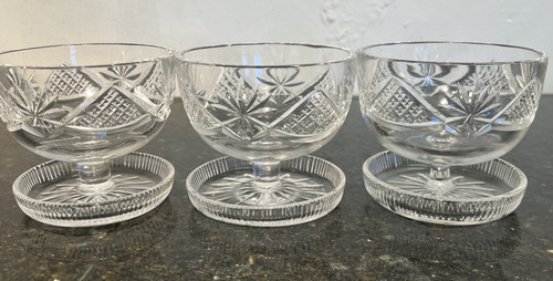 Cut crystal dessert bowls - crystal,