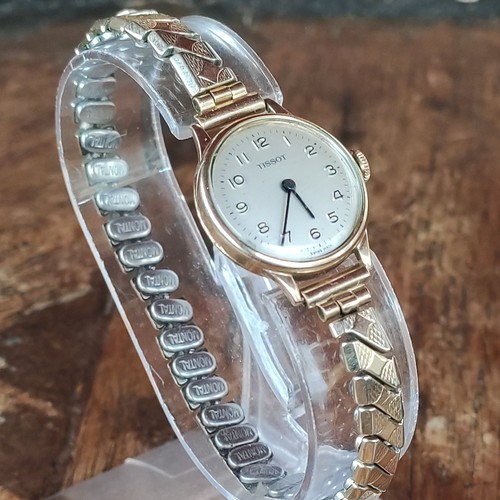 9ct gold tissot ladies watch - gold,