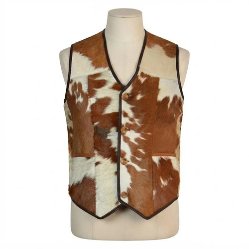 Cowhide genuine leather vest - cowhide,