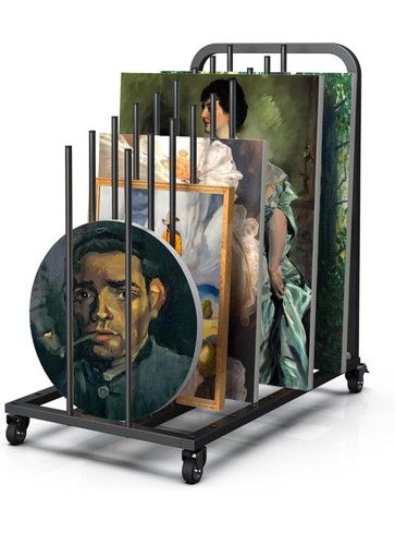 Art storage rack with lockable - rack,