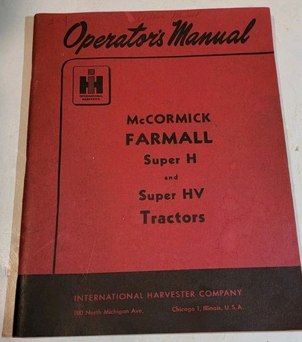 Vintage operator manual - operator's,