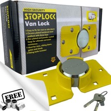 Stoplock Van Lock High Security Trailer Home Garage Shed Door Hasp+CP