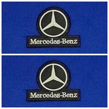 A Pair Of Motor Car Racing Patches Sew / Iron On Badges Mercedes-Benz (a)