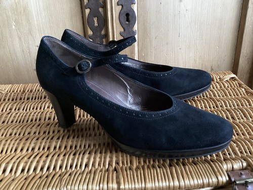 Gabor black suede mary jane - mary,