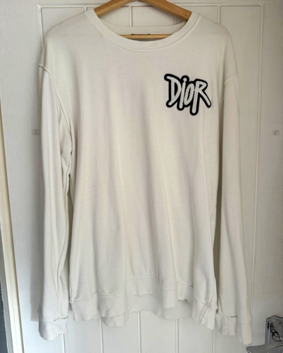 Dior white crew neck - neck, knit